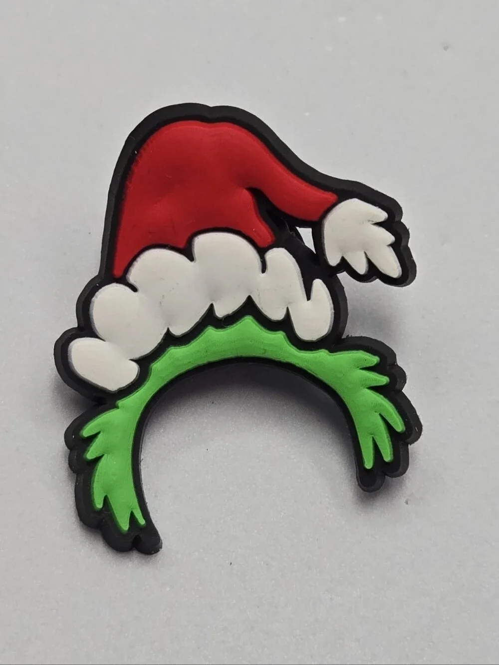 Grinch Santa Hat Croc Shoe Charm Christmas Green Holiday Movie Jibbitz Style